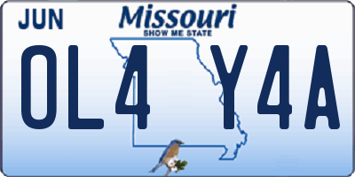MO license plate OL4Y4A