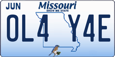 MO license plate OL4Y4E