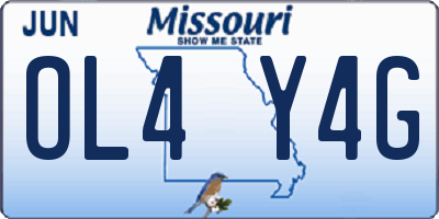 MO license plate OL4Y4G
