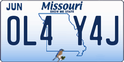 MO license plate OL4Y4J