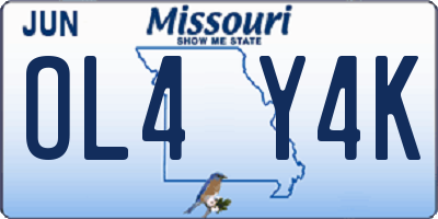 MO license plate OL4Y4K