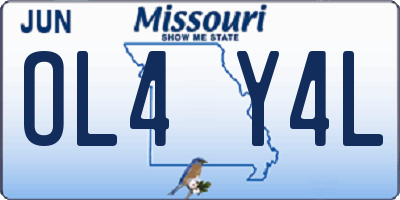 MO license plate OL4Y4L