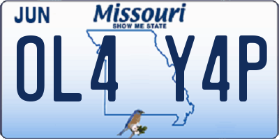 MO license plate OL4Y4P