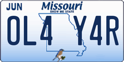 MO license plate OL4Y4R
