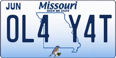 MO license plate OL4Y4T