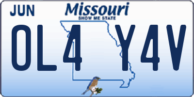 MO license plate OL4Y4V
