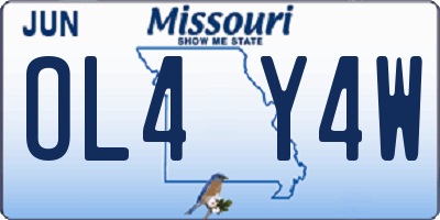 MO license plate OL4Y4W