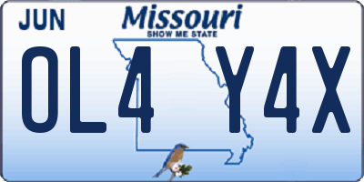 MO license plate OL4Y4X