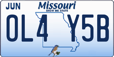 MO license plate OL4Y5B