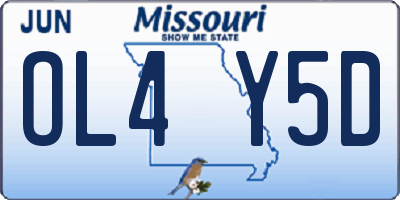 MO license plate OL4Y5D