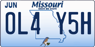 MO license plate OL4Y5H