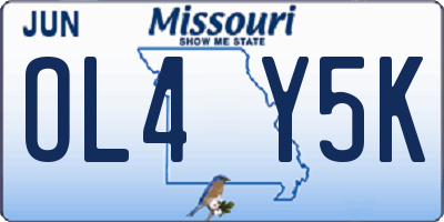 MO license plate OL4Y5K