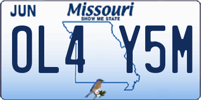MO license plate OL4Y5M