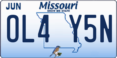 MO license plate OL4Y5N