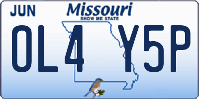 MO license plate OL4Y5P