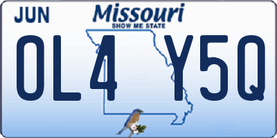MO license plate OL4Y5Q