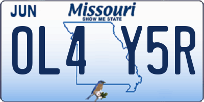 MO license plate OL4Y5R