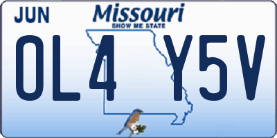 MO license plate OL4Y5V