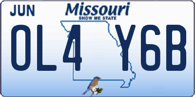 MO license plate OL4Y6B