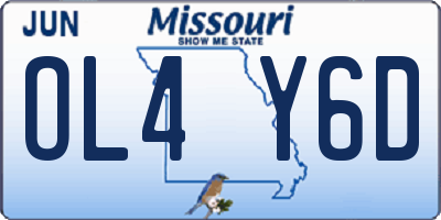 MO license plate OL4Y6D