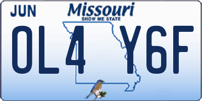MO license plate OL4Y6F