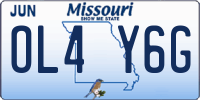 MO license plate OL4Y6G