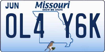 MO license plate OL4Y6K