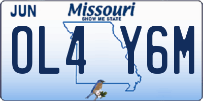 MO license plate OL4Y6M