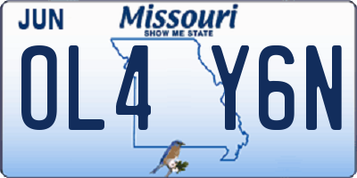 MO license plate OL4Y6N