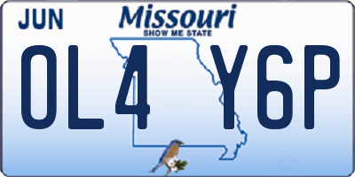 MO license plate OL4Y6P
