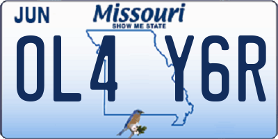MO license plate OL4Y6R