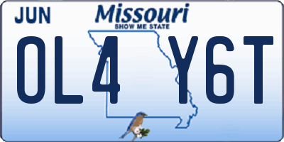 MO license plate OL4Y6T