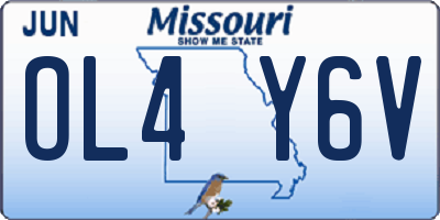 MO license plate OL4Y6V