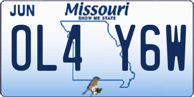 MO license plate OL4Y6W