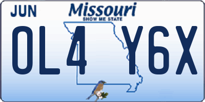 MO license plate OL4Y6X