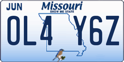 MO license plate OL4Y6Z