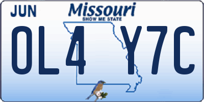 MO license plate OL4Y7C