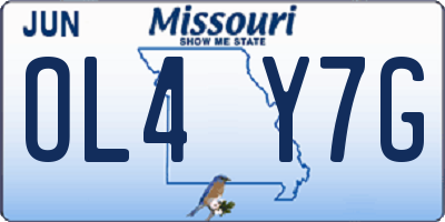 MO license plate OL4Y7G