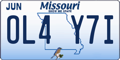 MO license plate OL4Y7I