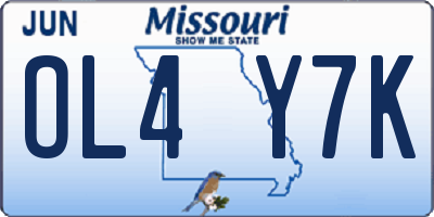 MO license plate OL4Y7K