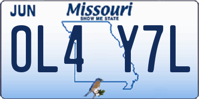 MO license plate OL4Y7L