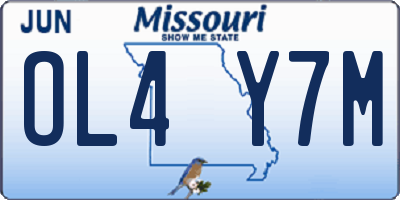 MO license plate OL4Y7M