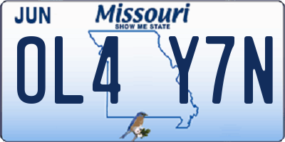 MO license plate OL4Y7N