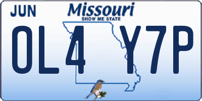 MO license plate OL4Y7P