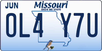 MO license plate OL4Y7U