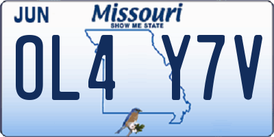 MO license plate OL4Y7V