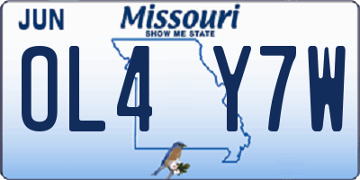 MO license plate OL4Y7W