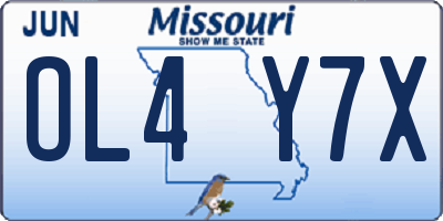 MO license plate OL4Y7X