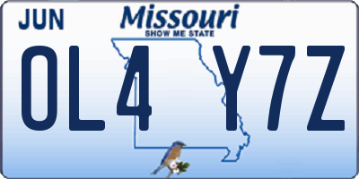 MO license plate OL4Y7Z