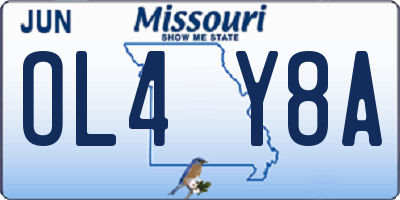 MO license plate OL4Y8A